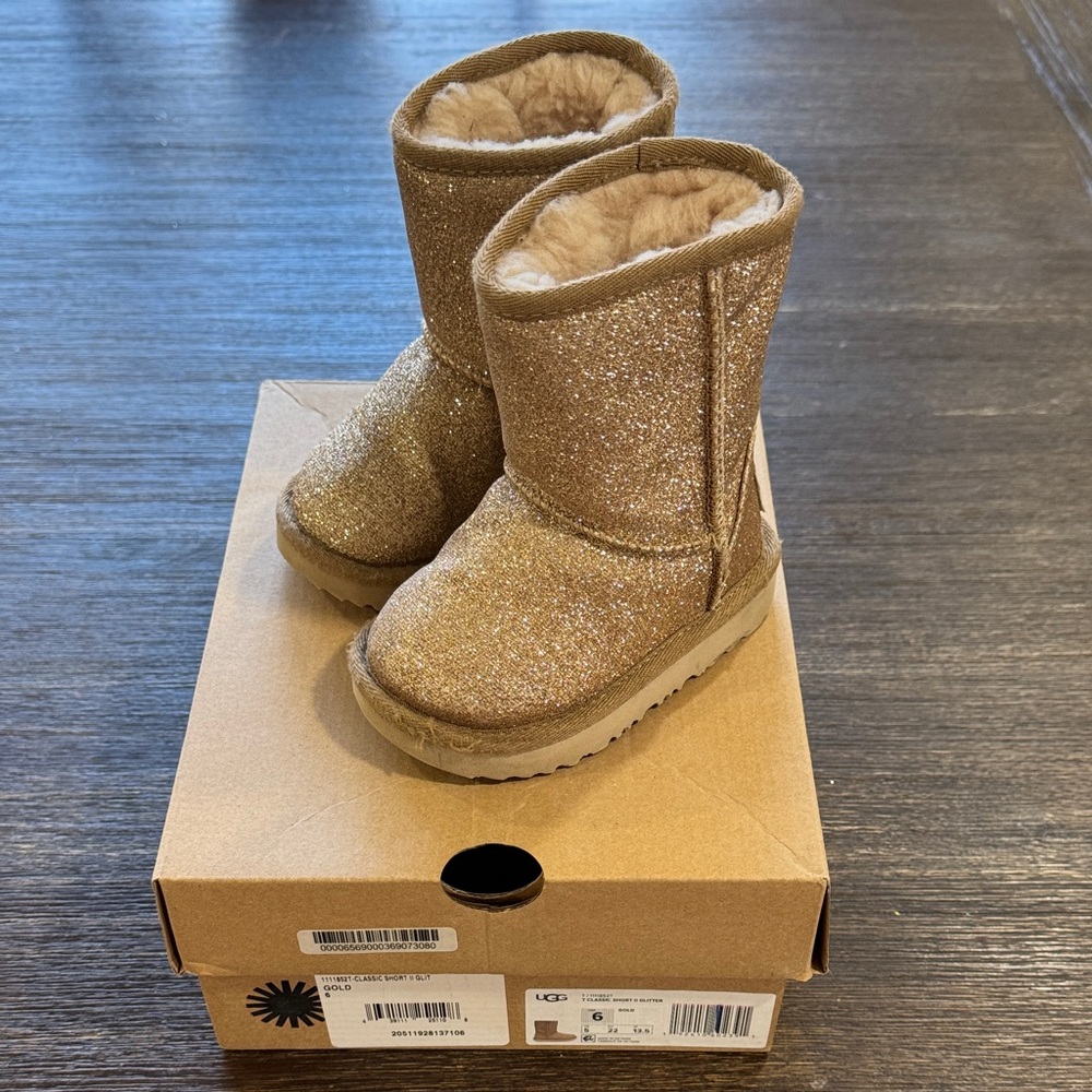 UGG Kids Shimmering Gold Boots